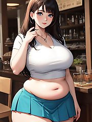 Mature woman in an enticing outfit