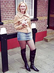 Juiciest mature mademoiselle showing off her knocker